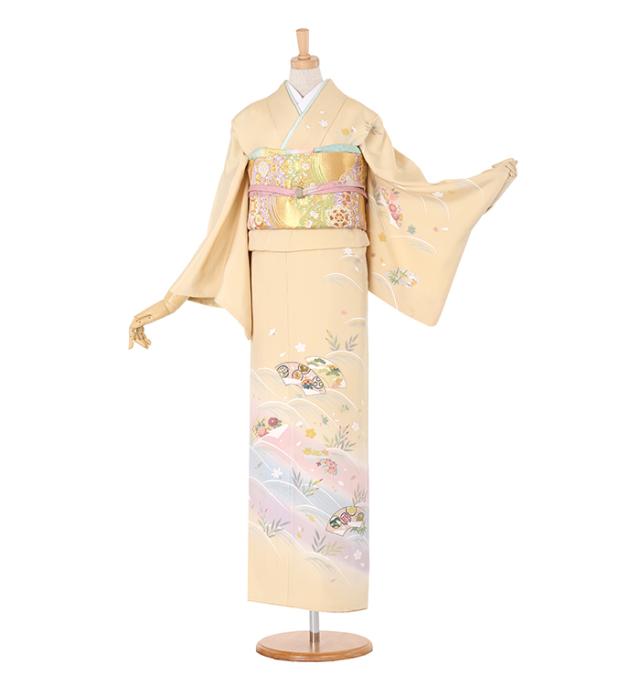 往復送料無料 全部揃って安心 大学 高校 小学生  3泊4日 卒業式 入学式 訪問着 レンタル  A 訪問着 No.011-1039-M