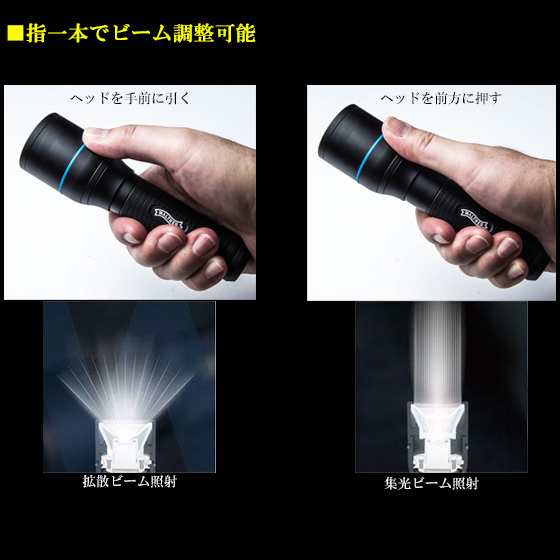 Led ライト フラッシュライト 懐中電灯 携帯ライト 最強 防水 935ルーメン 強力 おすすめ Walther Pro ワルサープロ Pl70 の通販はau Pay マーケット 男のこだわりshop