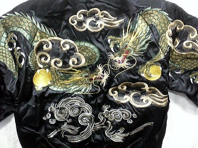 スカジャン 胸ツナギ玉龍 日本製本格刺繍のスカの通販はau PAY