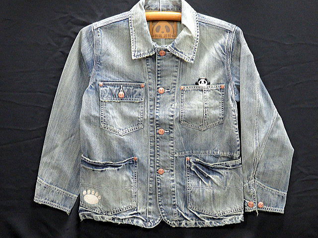 PANDIESTA JAPAN　デニムジャケット　のぞきパンダ刺繍　パンディエスタ