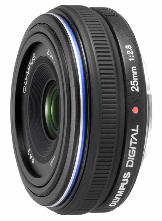 【中古　保証付 送料無料】OLYMPUS 標準パンケーキレンズ ZUIKO DIGITAL 25mm F2.8