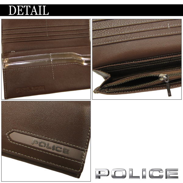 POLICE　ポリス 長財布 牛革 財布 METALLIC 折りたたみ　財布　国内正規代理店商品 PA56901 BR ブラウン【送料無料】 母の日 プレゼント ギフト_2