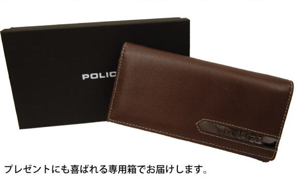 POLICE ポリス 長財布 牛革 財布 METALLIC 折りたたみ 財布 国内正規