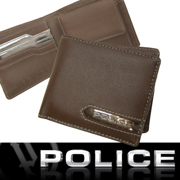 POLICE　ポリス 二つ折り財布 牛革 LLIC 国内正規代理店商品 PA56900 BR ブラウン【送料無料】 母の日 プレゼント ギフト
