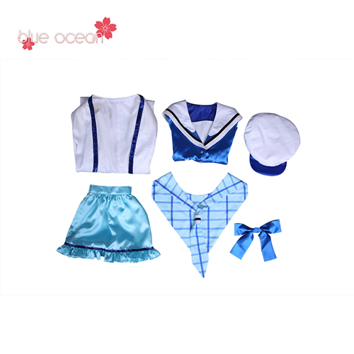 渡辺曜 Lovelive! ラブライブ！ サンシャイン!! Sunshine! アクア aqours OP2 風 コスプレ衣装 cosplay 仮装_8