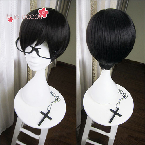 坂本ですが 坂本 さかもと メガネ付け 風 コスプレウィッグ かつら Cosplay Wig 耐熱 専用ネット付の通販はau Pay マーケット Blue Ocean