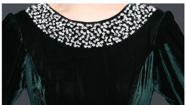 高級ベロア ロングドレス パーティードレス 舞台ドレス ナイトドレス