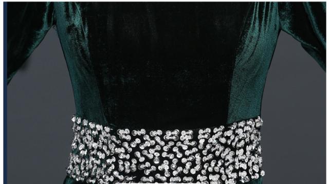 高級ベロア ロングドレス パーティードレス 舞台ドレス ナイトドレス