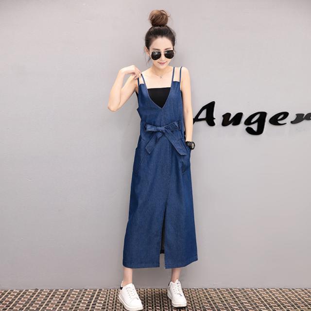 即納春夏大きいサイズジャンパースカートマキシ丈サロペット オーバーオールレディースワンピースaラインデニムスカート 新品s Xxlの通販はau Pay マーケット Champs Elysees