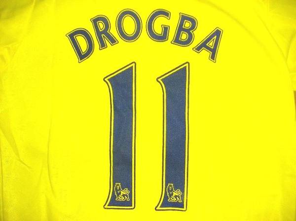 子供用 K021 15 チェルシー DROGBA*11 ドログバ 黄 ゲームシャツ