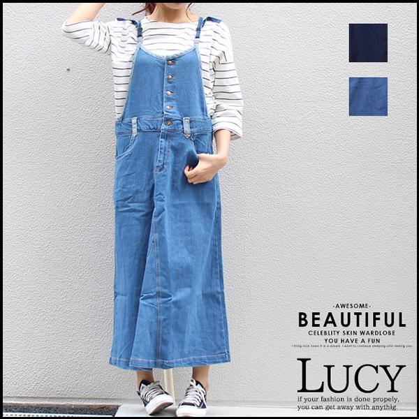 春新作 【予約商品】 大きいサイズ  レディース 新作/マキシ丈 サロペット スカート デニムの通販は 5,502円