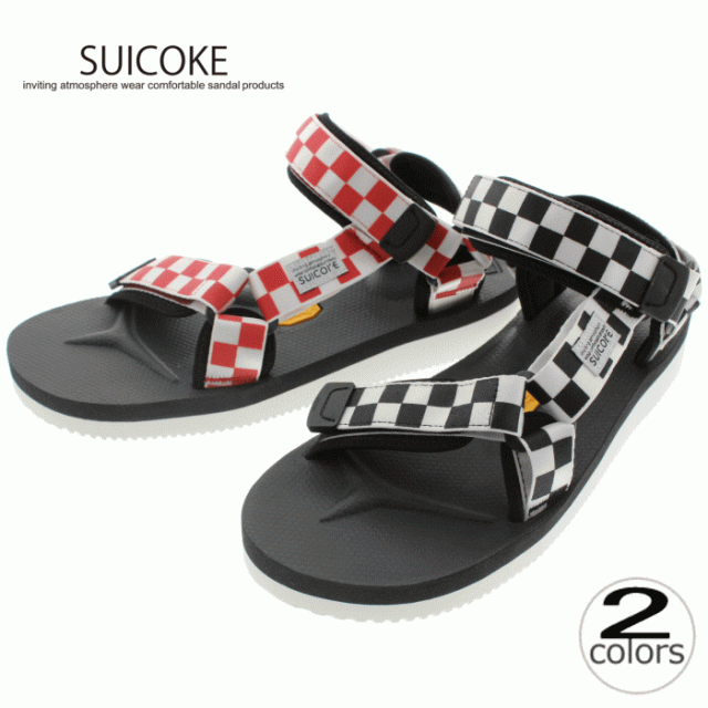 スイコック SUICOKE サンダル DEPA-V2chk OG-022V2chk レッド(8) ブラック(11)の通販は 7,095円