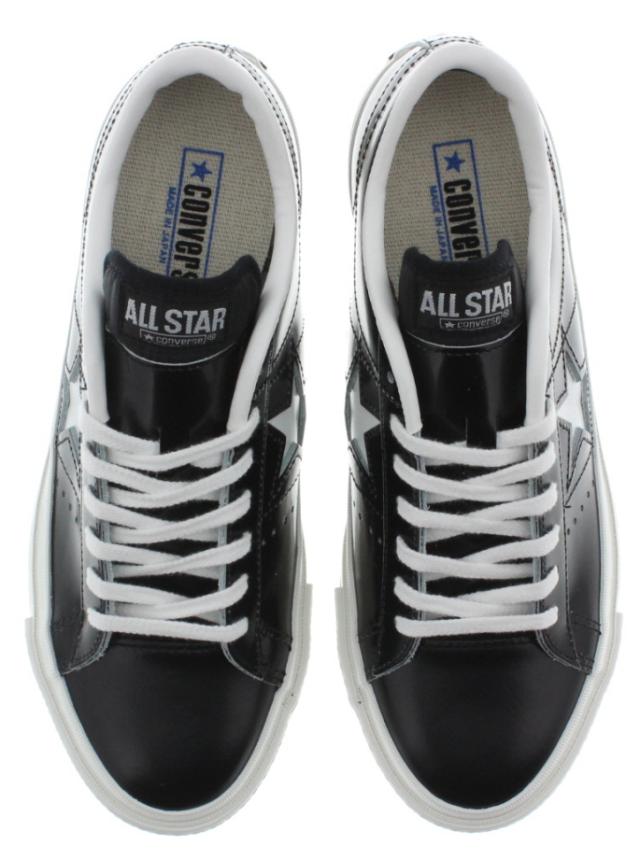 交換送料片道無料 日本製 コンバース スニーカー ワンスター ジャパン CONVERSE ONE STAR J ブラック/ホワイト 定番_3