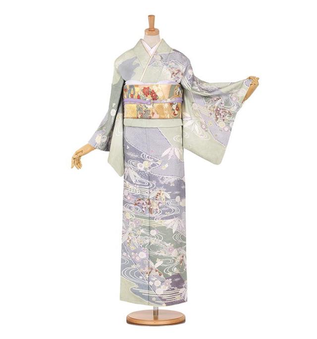 往復送料無料 全部揃って安心 大学 高校 小学生  3泊4日 卒業式 入学式 訪問着 レンタル  C 訪問着 No.011-1191-S