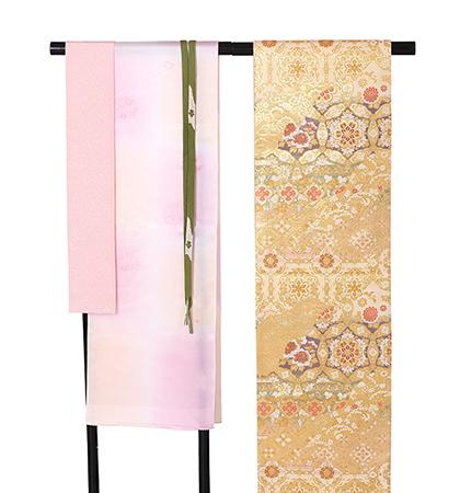 往復送料無料 全部揃って安心 大学 高校 小学生  3泊4日 卒業式 入学式 訪問着 レンタル  A 訪問着 No.011-0976-S