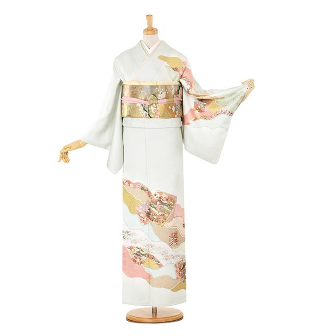 往復送料無料 全部揃って安心 大学 高校 小学生  3泊4日 卒業式 入学式 訪問着 レンタル  A 訪問着 No.011-0856-M