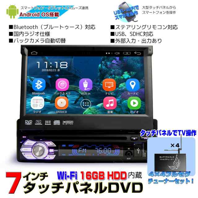 公式通販店舗 車載インダッシュ7インチDVDプレーヤー 1DIN Android