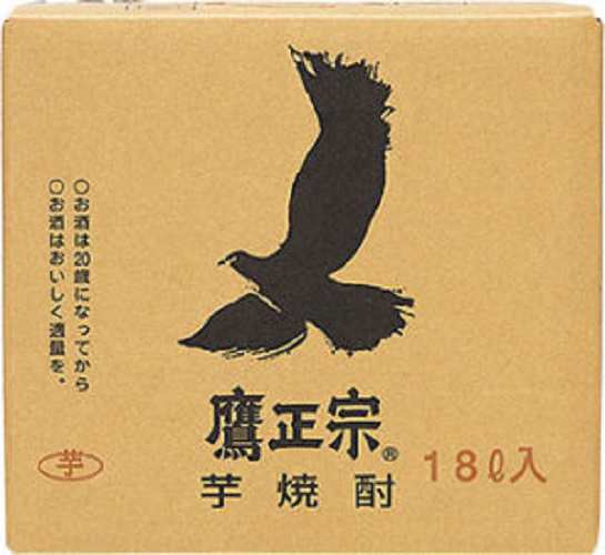 一部地域送料無料 1本単位 ヤマト運輸 人気商品 芋焼酎 25° ごりょんさん芋18L ＱＢテナー 鷹正宗(株) 福岡県