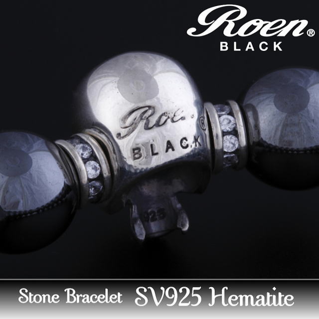 RoenBLACK ロエン　ヘマタイト スカル ブレスレット RO-202
