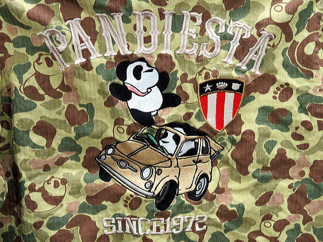 大きいサイズ】PANDIESTA JAPAN 屋根乗り熊猫 スタンドコットン 