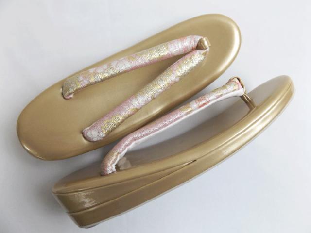 草履バッグセット 帯地 横丸型 薄ピンク色地桜八重桜 フリー 24cm 振袖 成人式 卒業式 袴 訪問着 着物 きもの 振袖用 結婚式_2