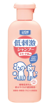 ライオンペット　ペットキレイ　低刺激シャンプー　子犬・子猫用　２２０ｍｌｘ２４個（ケース販売）の通販は