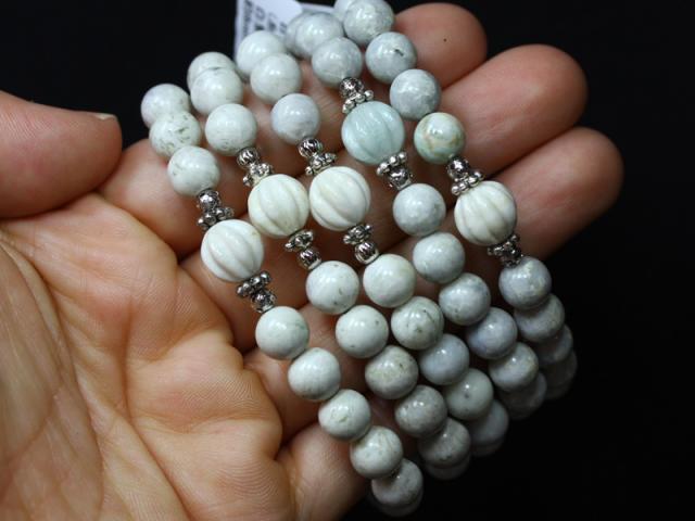 ☆高品質☆【天然石 ブレスレット】日本翡翠 (糸魚川産) (約8mm) 白果実玉 パワーストーン 母の日 ギフト_4