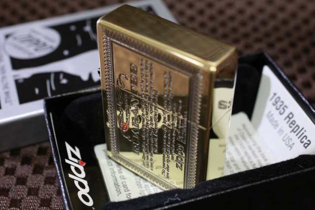 【ZIPPO】 1935レプリカ ギャランティー ゴールド しぶい ジッポライター アンティーク ジッポー おすすめ 人気 プレゼント 金色  zippo G