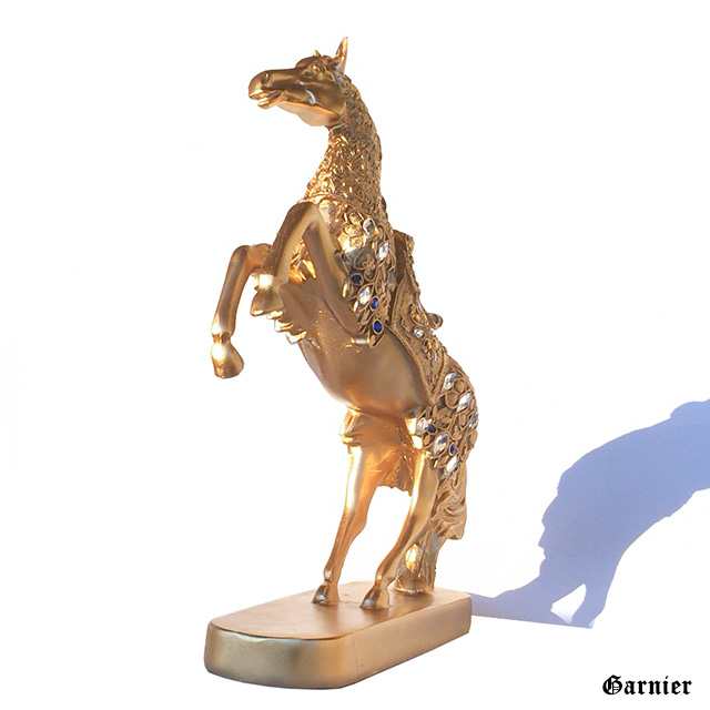 跳ね馬 ホース Horse 置物 オーナメント Ornament ゴールド Goldの通販 ...