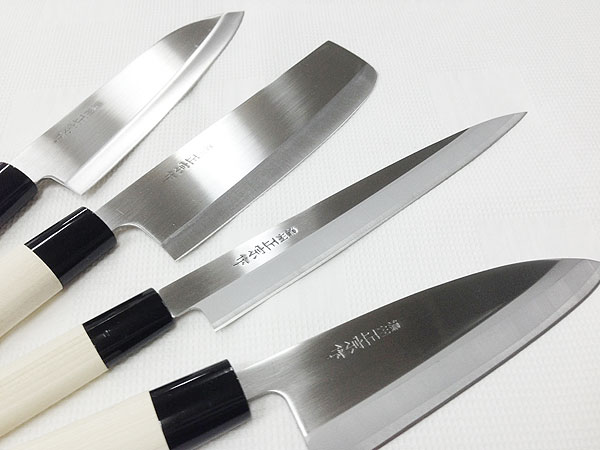 和包丁 関の包丁 濃州正宗作 ５種フルセット 白木（菜切/三徳/刺身/出刃/ペティーナイフ）_7