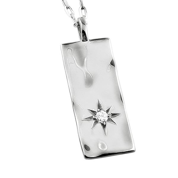 メンズネックレス プラチナ 長方形  一粒 ダイヤモンド 1石 ペンダント Pt900 Pt850 クリスマス バレンタインデー 送料無料
