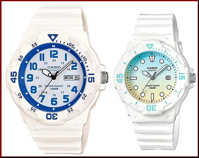 CASIO【カシオ/スタンダード】アナログクォーツ ペアウォッチ 腕時計 ラバー ホワイト 海外モデル MRW-200HC-7B2/LRW-200H-2E2（送料無料）の通販は