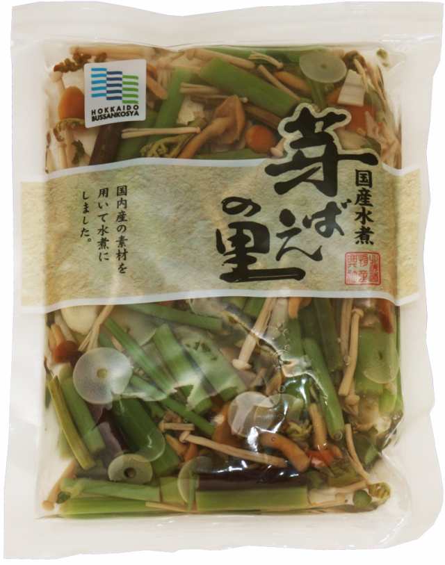 北海道物産のこだわり食材 国産山菜ミックス水煮 100ｇ×20袋 【全国宅配便 送料無料】 【芽ばえの里 わらび 筍 なめこ】の通販はau PAY  マーケット - 食べもんぢから。