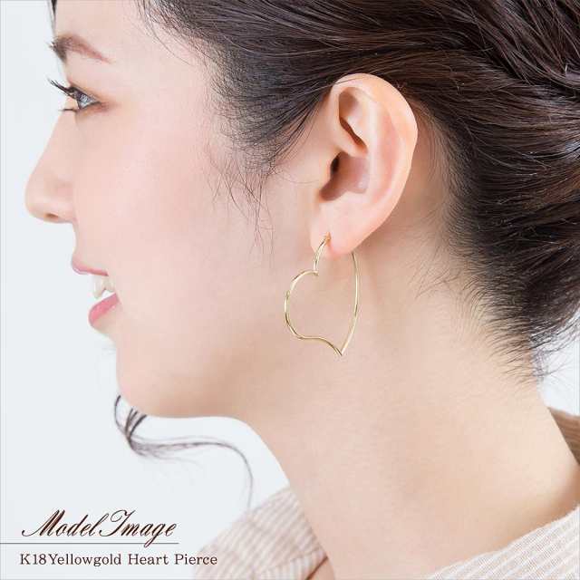 レディースピアスK18 18金 18k ピアス  ゴールド フープ   #45ペア♡①