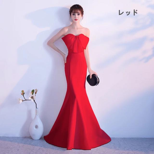 新作 ロングドレス パーティドレス ワンピ ナイトドレス ビスチェ トレーン 4色 結婚式 二次会 発表会 演奏会 オーダーサイズ可 D020 新作 ロングドレス パーティドレス ワンピ ナイトドレス ビスチェ