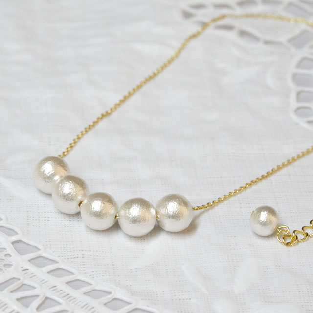 コットンパール ネックレス 5粒の通販はau Pay マーケット Simpledimple