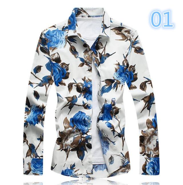 メンズ 花柄シャツ お洒落 長袖 花柄 シャツ カジュアルシャツ 大きいサイズもあり ３色 M 7xl Tシャツ メンズ 長袖 春夏秋対応 の通販はau Pay マーケット すのーぱせり
