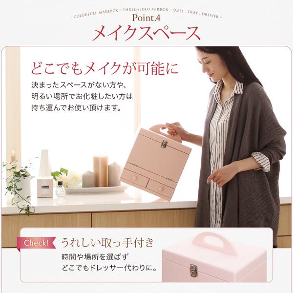 送料無料 大人気 メイクボックス メイクBOX 鏡付き 化粧ボックス 大