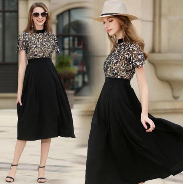 秋新作 ロングドレス 結婚式 パーティードレス 結婚式 レース 刺繍 ワンピース 黒 大きいサイズ 二次会 フォーマル お呼ばれドレス 同窓の通販はau Pay マーケット レディース ファッション なゆた