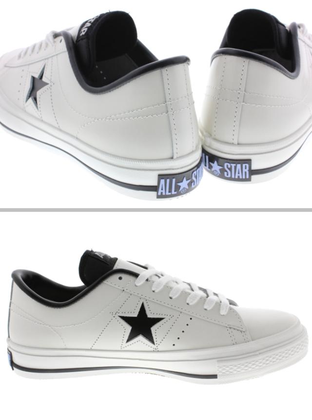 交換送料片道無料 日本製 コンバース スニーカー ワンスター ジャパン CONVERSE ONE STAR J ホワイト/ブラック 定番_1