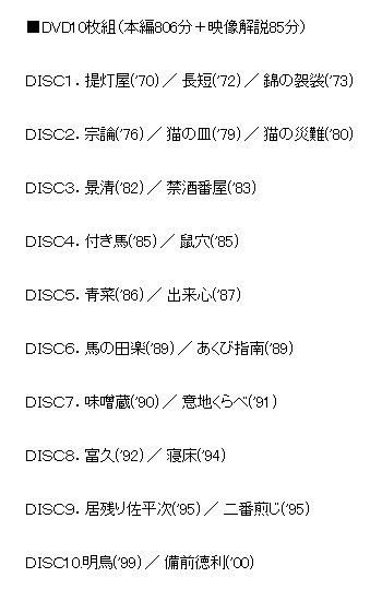 落語研究会 柳家小三治大全 上 DVD10枚組