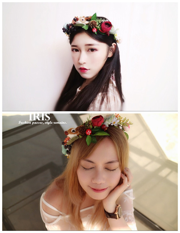 花輪 森ガール 鹿 動物柄 花飾り クリスマス飾り 女の子 アクセサリーレディース ヘア飾り 小物 誕生日の通販はau Pay マーケット ファッション ハーマー