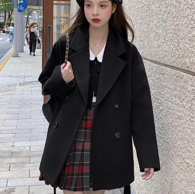 アウター コート 送料無料 個性的 長袖 ボタン 上着 襟付き ウエストマーク 暖かい かわいい 大人可愛い きれいめ シンプル カジュアル おしゃれ 主役級 存在感 こなれ感 抜け感 とろみ感 ガーリー レトロ 冬 レディース 学生 OL ママ