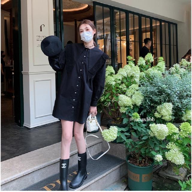 トップス シャツ 送料無料 個性的 ロング 袖あり 長袖 襟付き ボタン