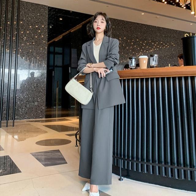 セットアップ スーツ 送料無料 個性 ボタン 長袖 襟付き 前開き 羽織