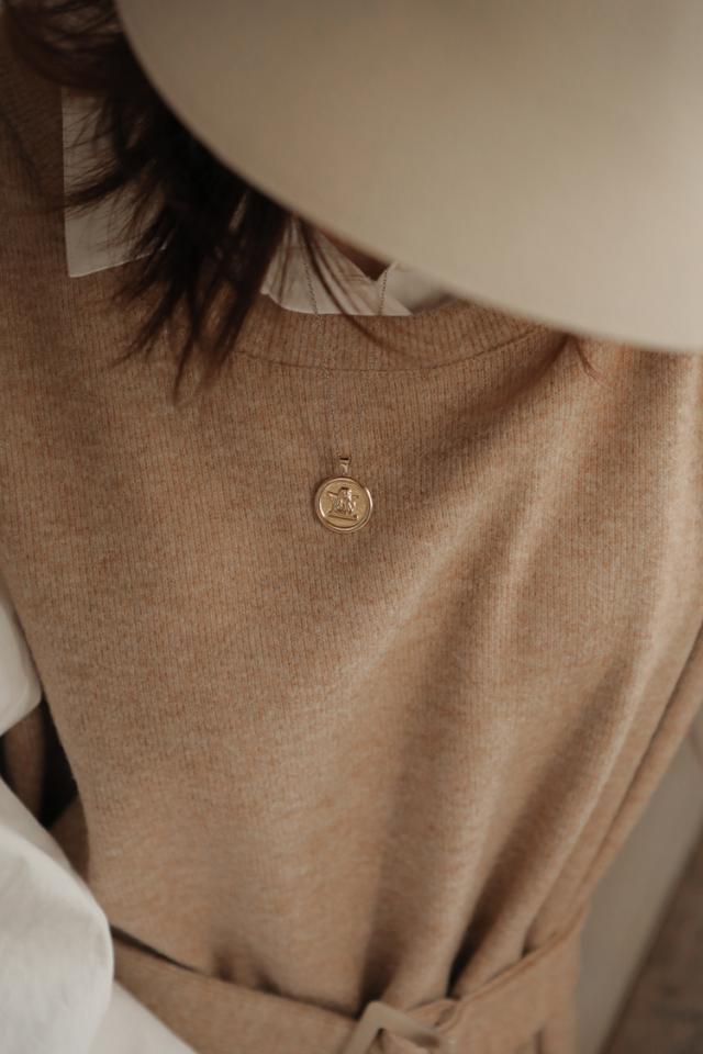 レイヤード ワンピース 送料無料 個性 長袖 襟付き ウエストマーク