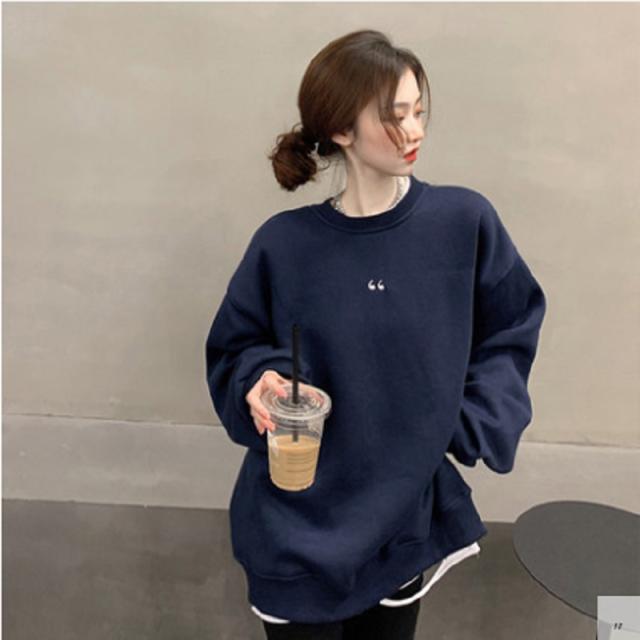 トップス トレーナー 送料無料 個性 スウェット 長袖 ラウンドネック プルオーバー かわいい 大人可愛い きれいめ 上品 シンプル カジュアル おしゃれ 主役級 存在感 こなれ感 とろみ感 抜け感 ガーリー 冬 レトロ レディース 学生 OL ママ