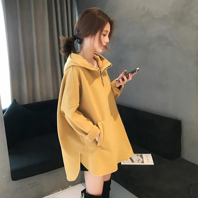 トップス プルオーバー パーカー ロング丈 袖あり 長袖 ドロップショルダー ワイド アシンメトリー フード付き ハーフジップ ポケット 厚手 大人可愛い シンプル カジュアル 大人 お洒落 大人女子 こなれ感 ラフ 個性的 主役級 抜け感 無地 春 秋 冬 20代 30代 40代 ママ 学生 トップス プルオーバー パーカー ロング丈 袖あり 長袖 ドロップ