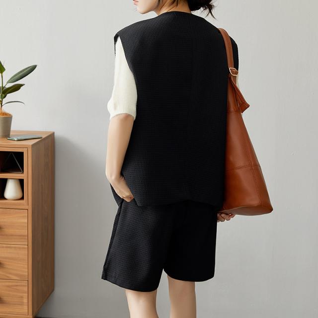 パンツ ベスト スーツ ショートパンツ ショート丈 袖なし ノースリーブ