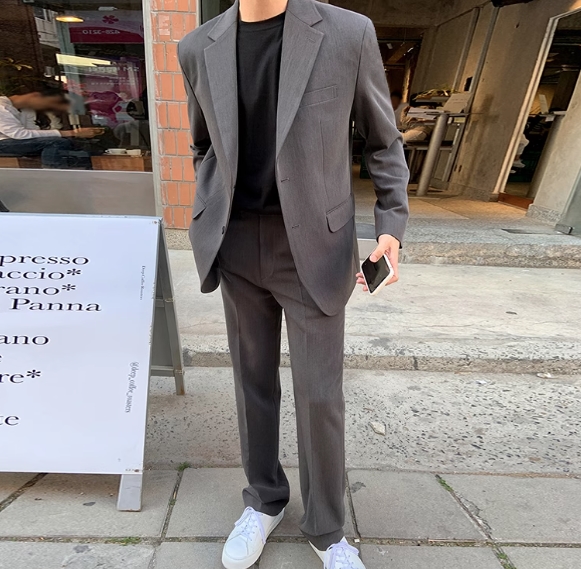 パンツ ジャケット スーツ レギュラー丈 長袖 レギュラー袖 スーツカラー ポリエチレン ツーピース ノンアイロン シンプル カジュアル 大人 上品 お洒落 こなれ感 クール 無地 春 秋 誕生日 入学式 入園式 卒業式 卒園式 謝恩会 冠婚葬祭 20代 30代 40代 メンズ ビジネス 通勤